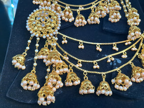Kundan Earrings with Saharas | Bridal earrings | Nikkah jewelry | Fancy earrings | Wedding earrings