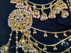 Kundan Earrings with Saharas | Bridal earrings | Nikkah jewelry | Fancy earrings | Wedding earrings