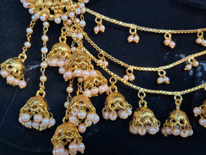 Kundan Earrings with Saharas | Bridal earrings | Nikkah jewelry | Fancy earrings | Wedding earrings