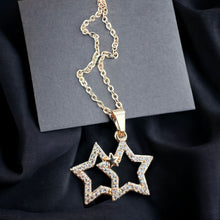 Star Shape Earrings & Chain Locket